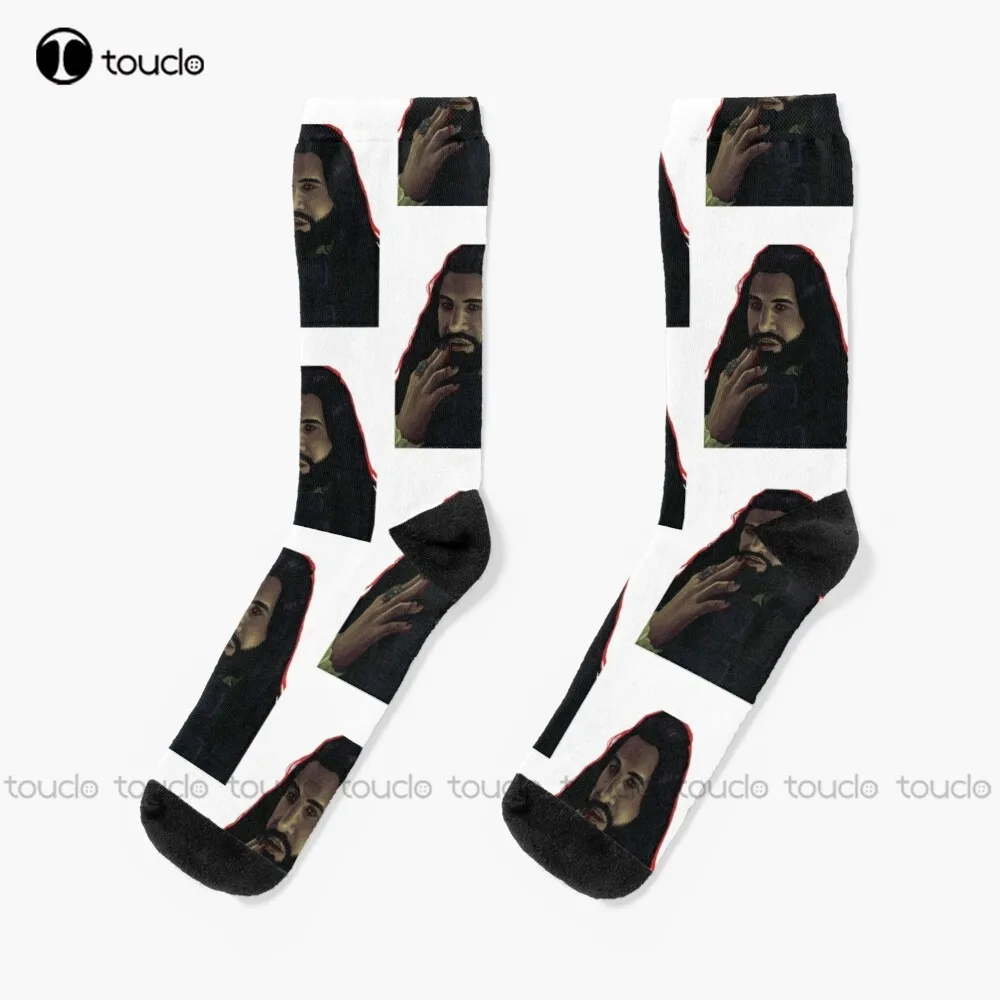 

Что мы делаем в тени, плохие носки, что мы делаем в тени, белые короткие носки, Мужская забавная уличная одежда, красочные Мультяшные носки