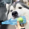 TPR Pet Chew Toy Bite-resistance Beer Bottle with Tennis Ball Toy Puppy Teeth Grinding dog Chewing Squeaky Interactive Toys 5