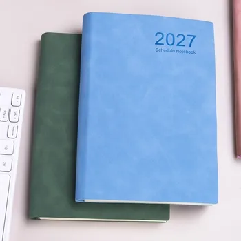 Agenda Giornaliera 2027 da 320 Pagine, Taccuino Portatile per Efficienza e Organizzazione, Calendario in Inglese/Spagnolo