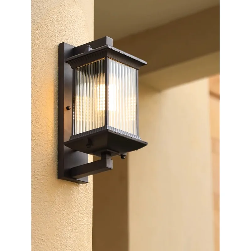 

New Chinese Outdoor Waterproof Wall Lamp Outdoor Retro Wall Lamp Solar Villa Corridor Garden Courtyard Balcony Door Lamp