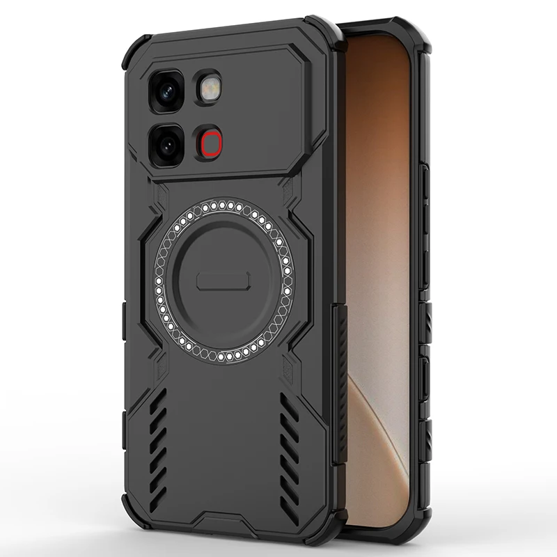 Heat Dissipation Armor Magnetic Shockproof Phone Case - Four Corner TPU Plastic Cover