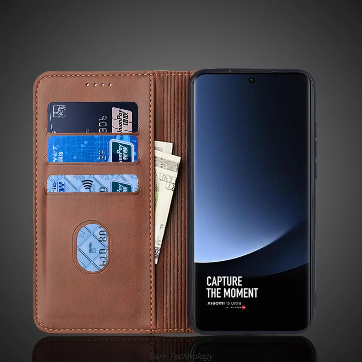 Magnetic attraction Leather Case for Xiaomi 13 Ultra Mi 13U 6.73" Holster Flip Cover Case Wallet Phone Bags Fundas Coque
