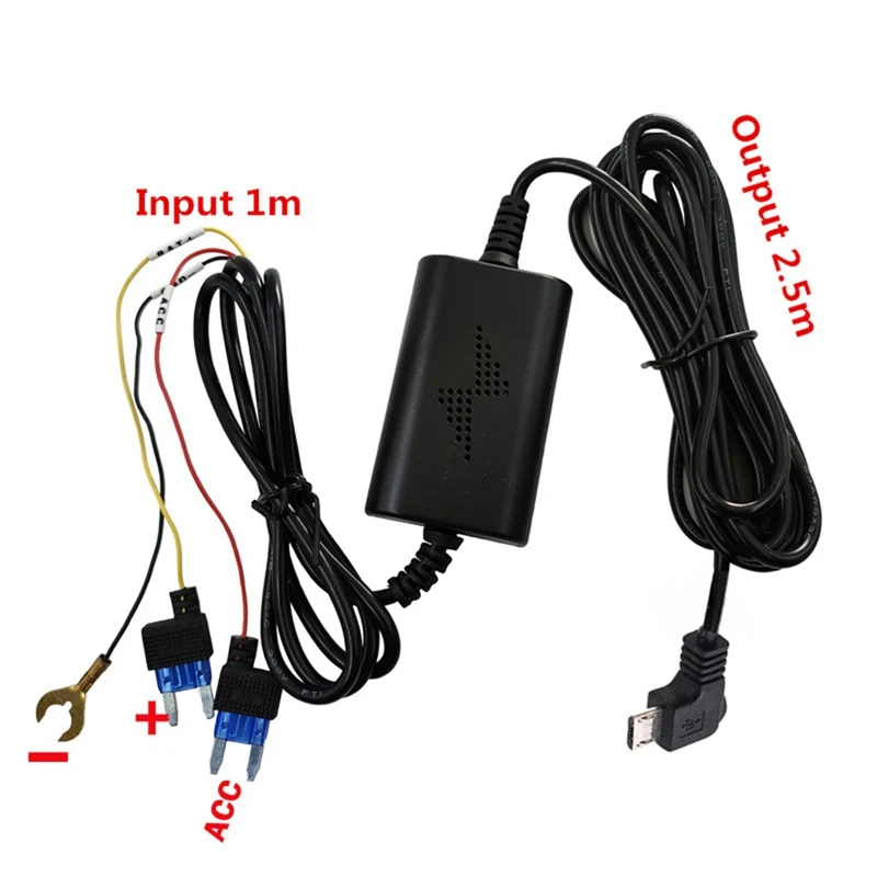 Car Surveillance Cable for 70Mai 4K A800S A500S D06 D07 D08 M300 Hardwire Kit 24H Parking Monitor