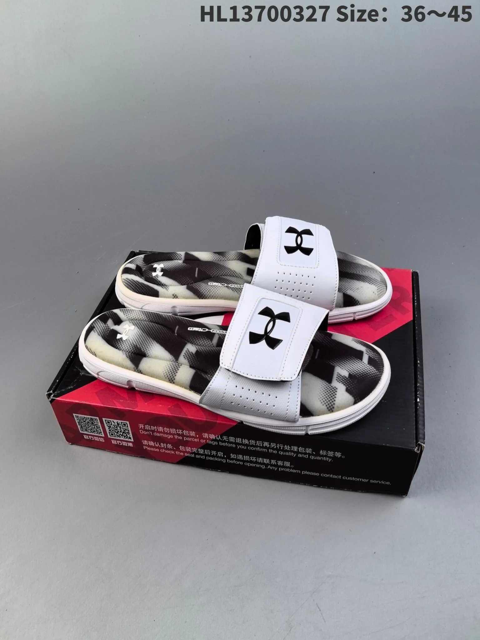 Men and Women Sandal Shoes UA Fat Tire Summer Flip Flop Lgnite V Slides Memory Sponge Sports Beach Shoes