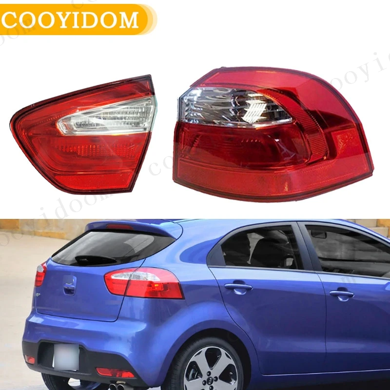 

Задний светильник для KIA Rio 2012 2013 2014 хэтчбек 5 дверей задний габаритный фонарь светильник стоп-сигнал поворота светильник внешний