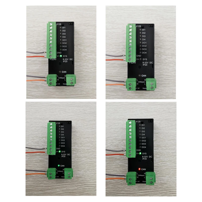 GCAN-4128 CAN / CANopen  IO-4DI, 4DO   