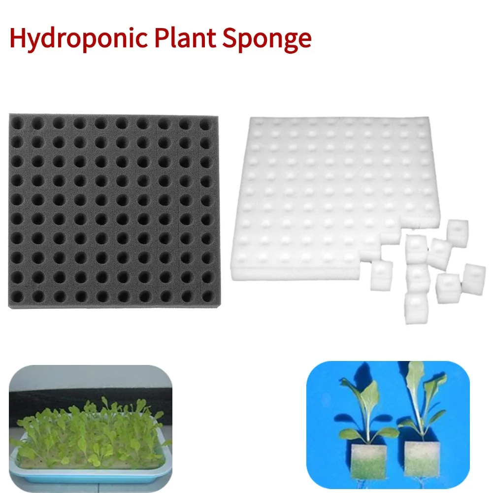 Hydroponic Grow Media Cubes 100 Hole/sheet Hydroponic Plant Sponge Cultivation Tools