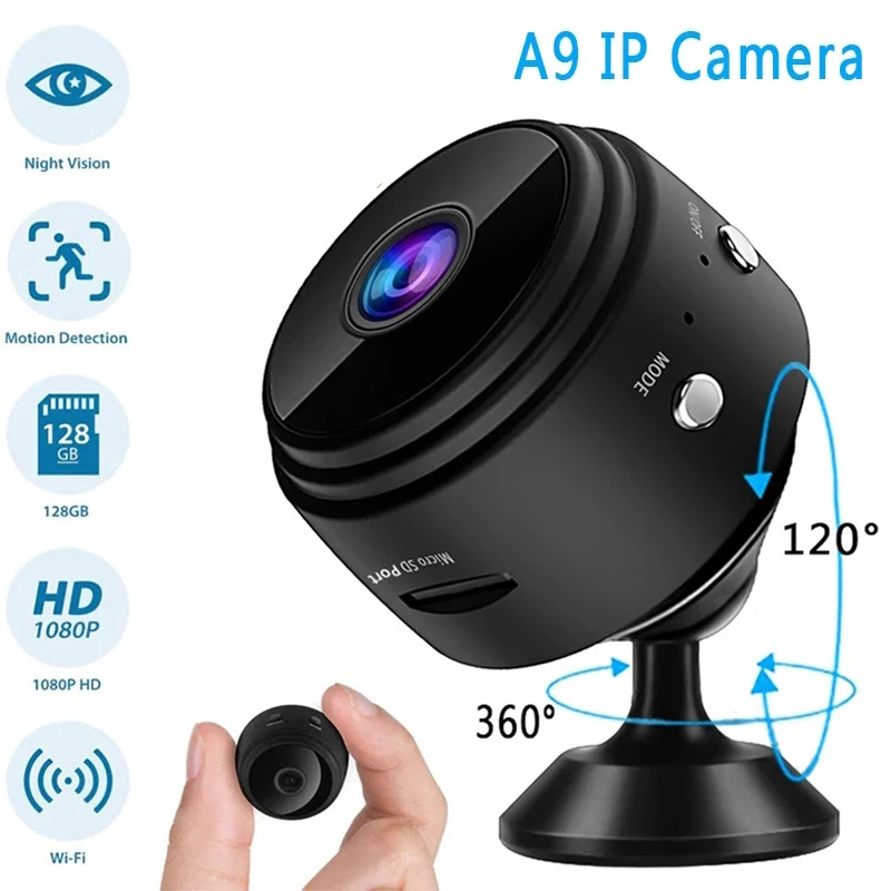 A9 Mini Camera 1080P IP Camera Smart Home Security Night Magnetic Wireless Mini Camcorder Surveillance Cameras WiFi IP Cameras 1