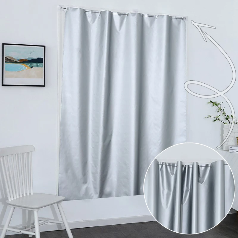 Description Picture 5 of itemBlackout Curtain Adhesive Black Out Window Shades Sunblock Film Cloth DIY Removable Sun Blocking Darkest Curtains Sun Protection