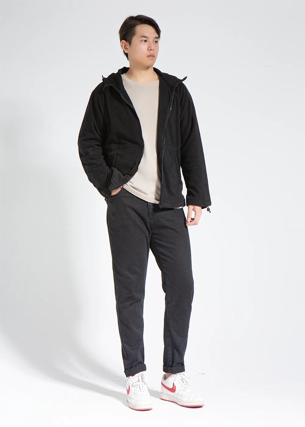 Red Win Fleece Jacket Autumn Winter 22 Men's Hooded Ultra-Light Fleece Jacket Outdoor Sports Climbing Trekking Camping