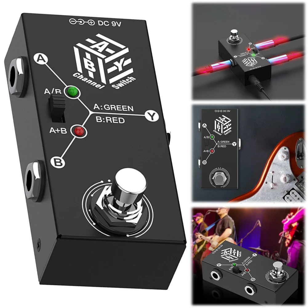 ABY Box Line Selector Metal Casing AB Switch ABY Line Guitar Effect Pedal True Bypass Guitar Bass Pedal
