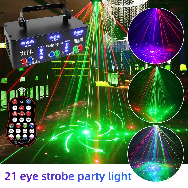 Laser Bühnenlicht RGB LED Projektor Disco Lampe mit 120 Must