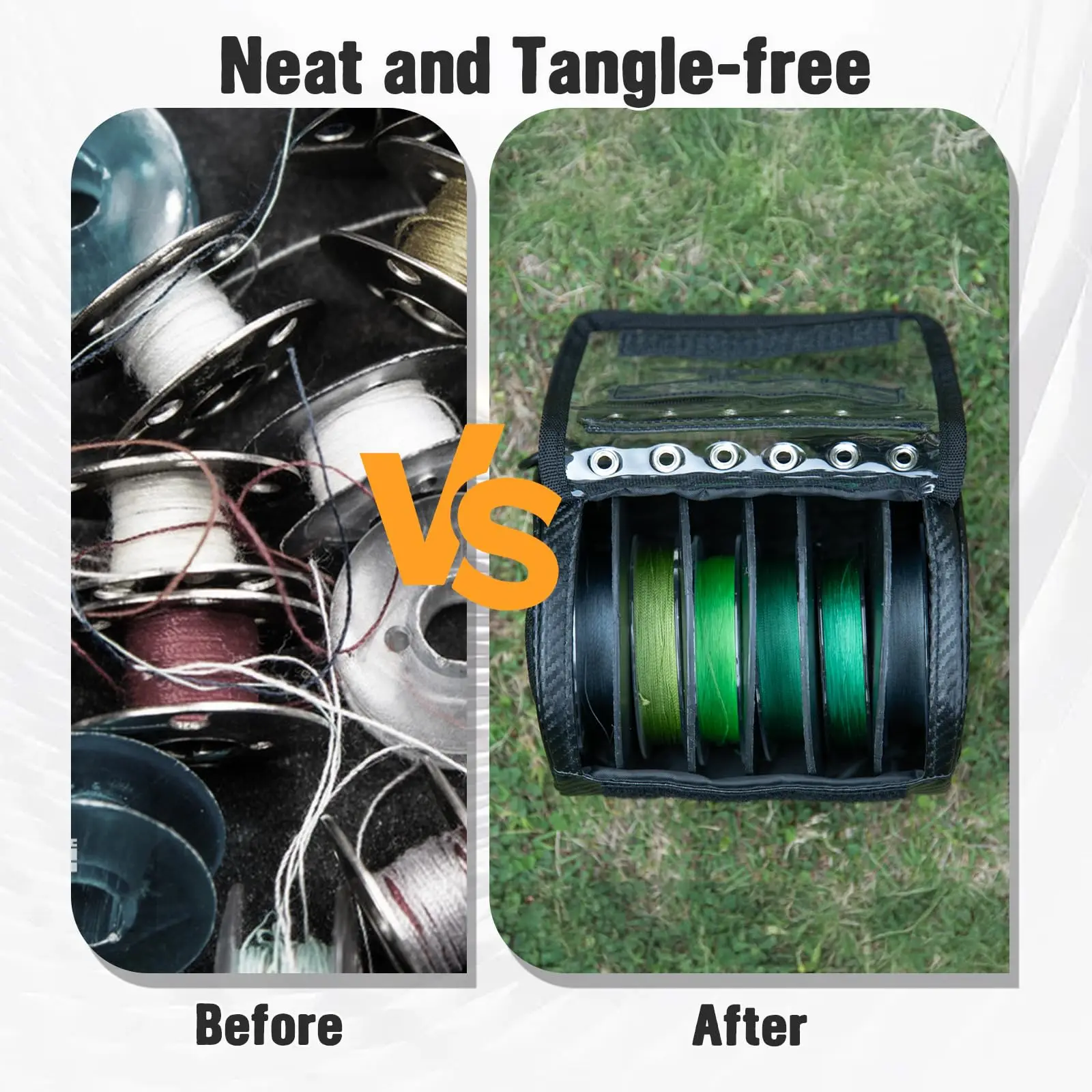 Goture 3-6 منفذ ثقوب خيط صنارة الصيد حقيبة التخزين...