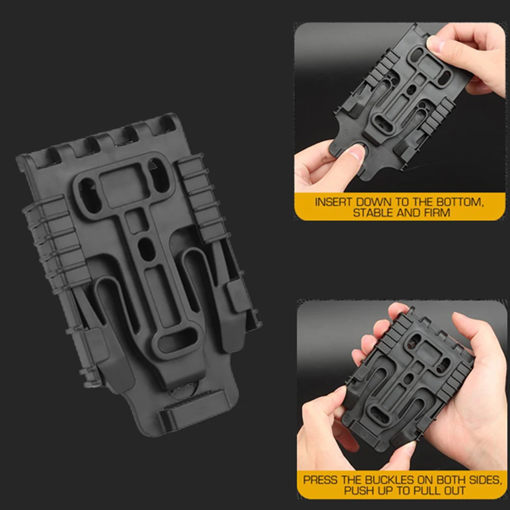 Tactical Quick Locking Gun Holster Platform for Universal Pistols