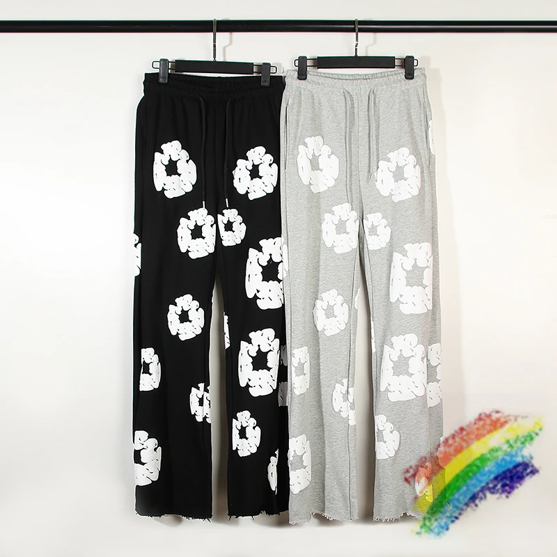 

Foam Print Kapok Kanye West Sweatpants Streetwear Drawstring Track Pants