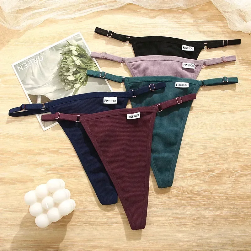 

Sexy Female Women Underpants Panties Thongs Waist 5pcs/set Panties Women's Lingerie Cotton Low Solid Adjustable Seamless