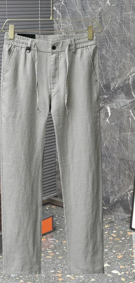 

BILLIONAIRE SIJITONGDA Pants Cotton Thin men 2024 Spring Summer New embroidery Long comfort fashion Straight big size 29-40