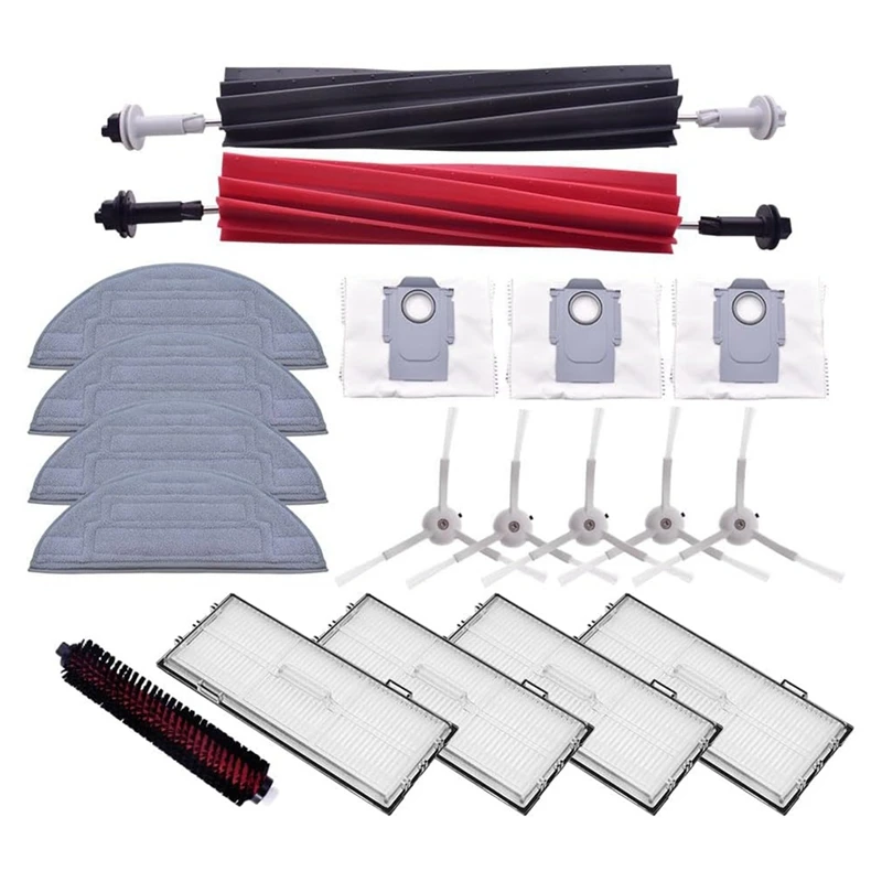 

Сменные мешки для робота-пылесоса Roborock S8 Pro Ultra, основная боковая щетка, Hepa фильтр, тряпочка, швабра