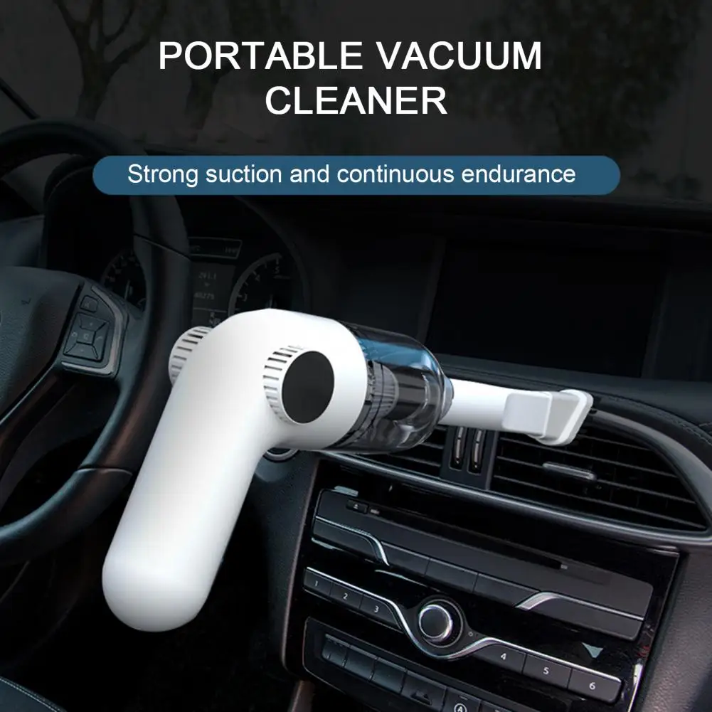 

Car Vacuum Cleaner Cordless Rechargeable Low Noise Portable 2 Nozzles Strong Suction Safe Dual Use Hand Held Vacuum for Auto