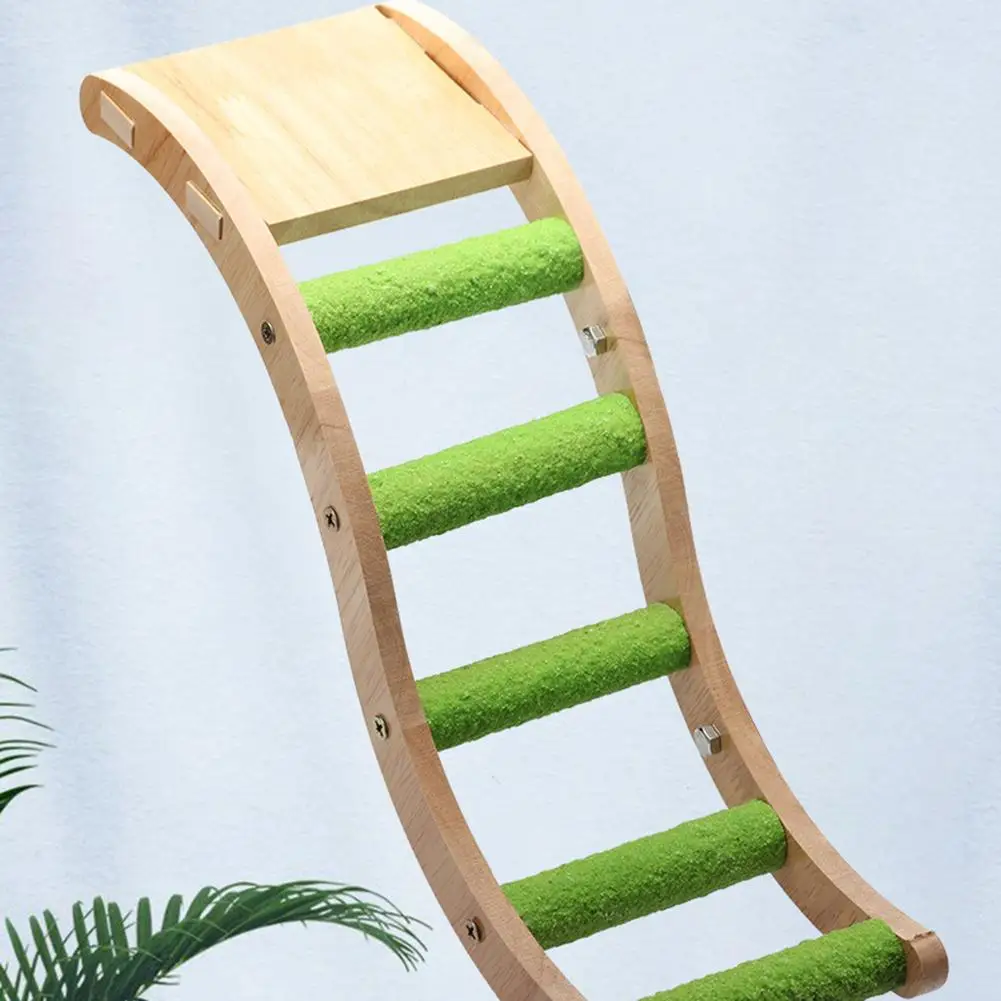 Pet Interactive Parrot Toy Colorful Ladder Wood Birds Ladder for Hamster Cage Funny Grinding Sticks Climbing Toy Bird Accessories bird toys