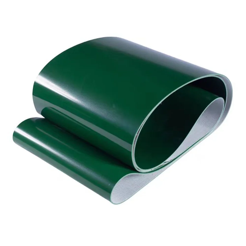 1100mm-1550mm PVC 녹색 전송 컨베이어 벨트 산업용 벨트 폭: 50mm 55mm 60mm 65mm 70mm