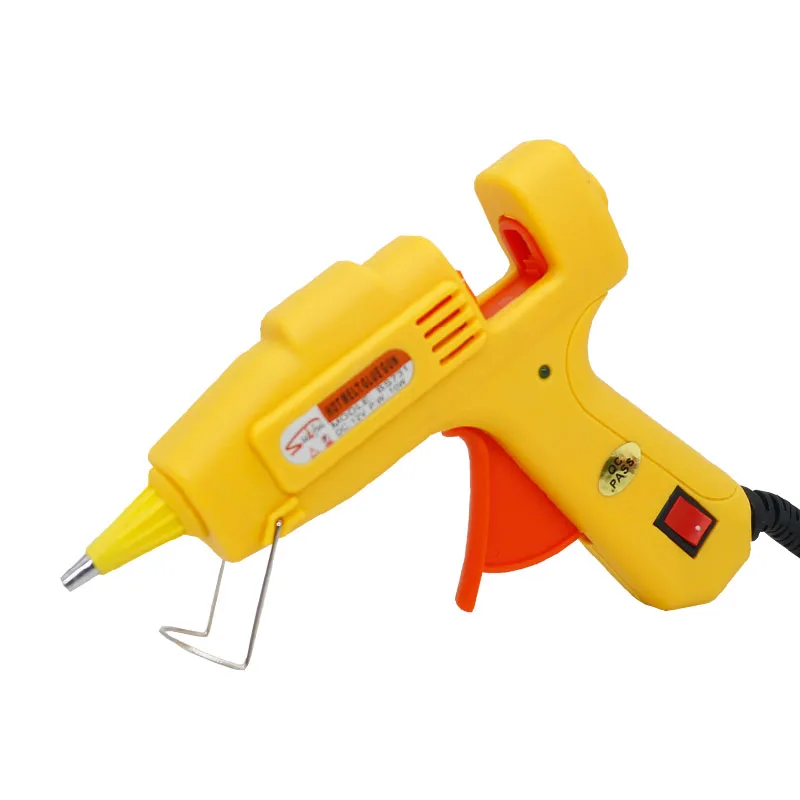 12V/24V Hot Melt Glue Gun AC to DC Adapter XT60 T-type Mini Glue Gun with 7mm Sticks Model Aircraft Repair Tool