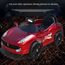 

Kids Four Wheels Electric Car Dual Electric Dual Drive 2.4G Bluetooth Remote Control Can Sit People Music Swing Toy Car for 1-6Y