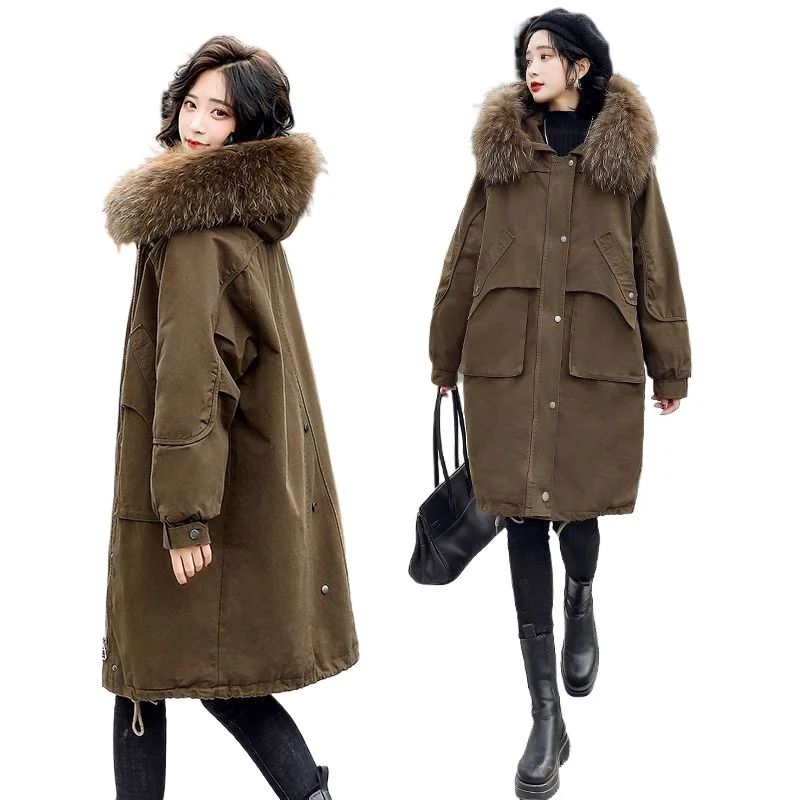 Women's Lightweight Winter Fashion Clothes Plus Size Fleece Long Coats Jackets Parka Winter Warm Coat