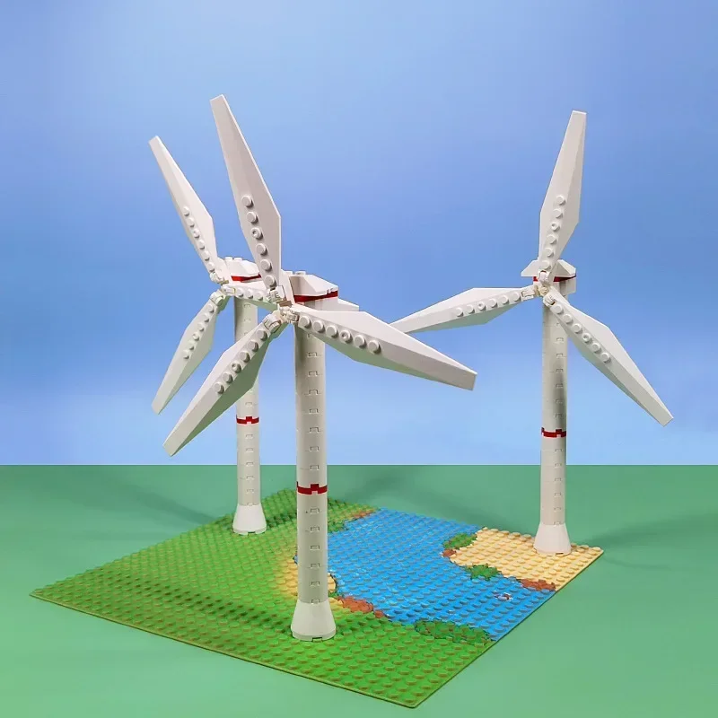 빌딩 블록 MOC 빌딩 모델 풍차 정원 장면 장식 DIY 빌딩 블록 장난감