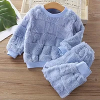 Automne hiver bride vêtements de nuit filles garçons à manches longues maison vêtements bébé enfant sommeil Costume hauts + pantalons costumes 0-5Y 1