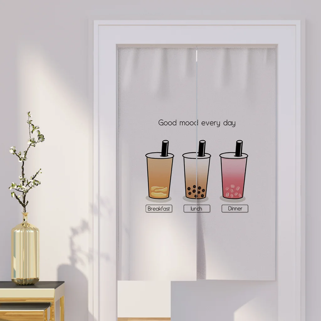 

Bubble Tea Shop Door Curtain Milk Tea Shop Dessert Shop Half Curtain Kitchen Shade Curtain Partition Curtain Hanging Curtain