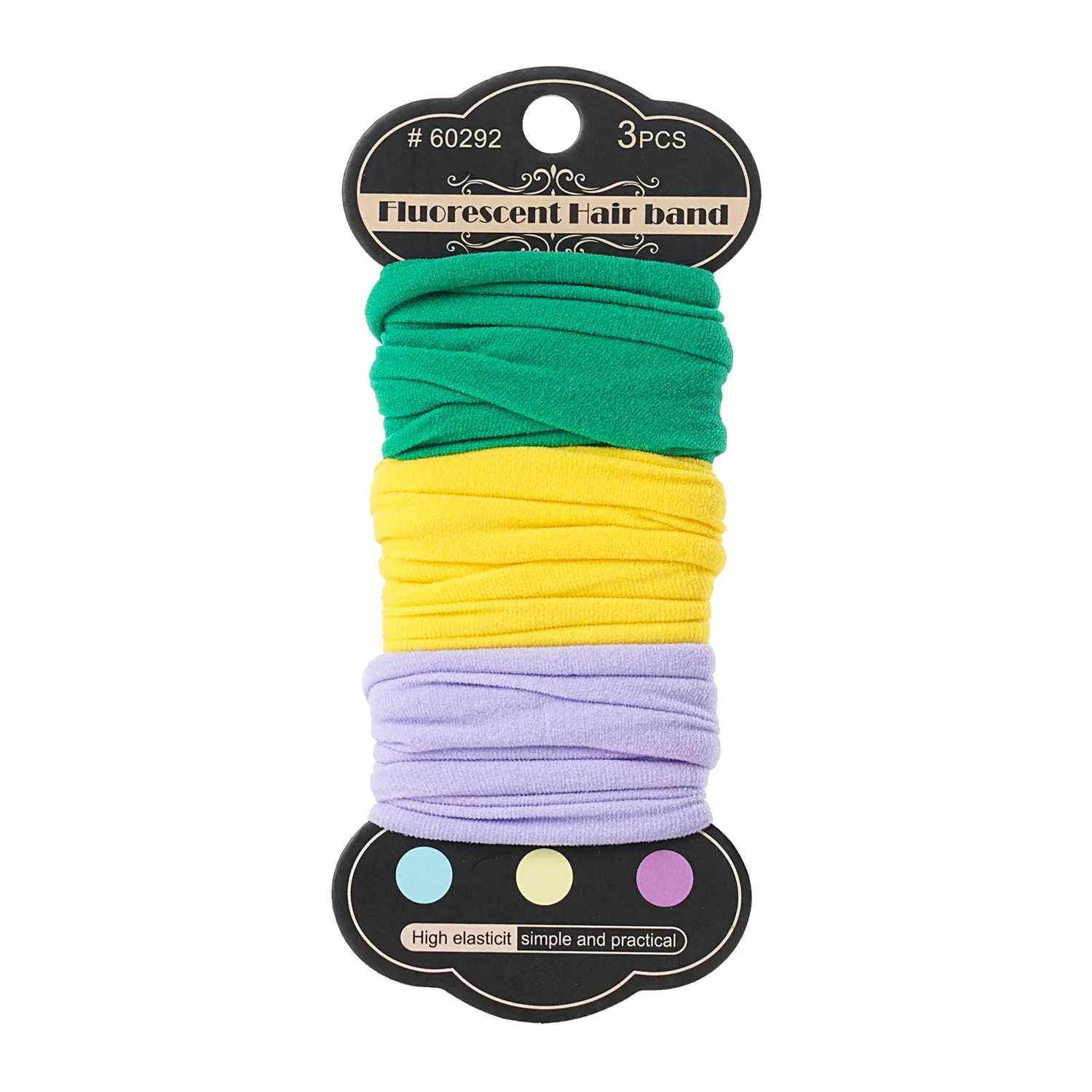 3 stücke super weiche breite Haar bänder für Frauen Mädchen hohe elastische Gummiband Haar gummis Pferdes chwanz Halter Haar gummis Haarschmuck – Detail 7