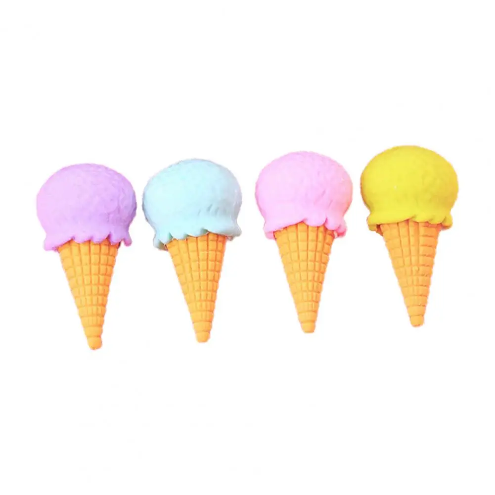 

Erasers Cute Food Shape Cartoon Erasers Lollipop Ice Cream Doughnut Safe Kids Toy for Entertainment Stationery Soft Erasers