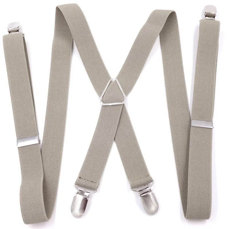 4 Clips 2.5CM Wide Men Suspenders Women Elastic Adjustable Adult Braces Suspender Kids Children Boys Girls Wedding Accessories