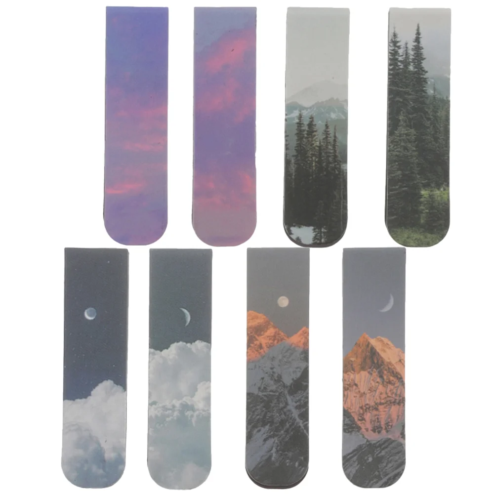 

Landscape Magnetic Bookmark Marks Magnetic Bookmarks for Women Markers Reading Page Kids Stencil
