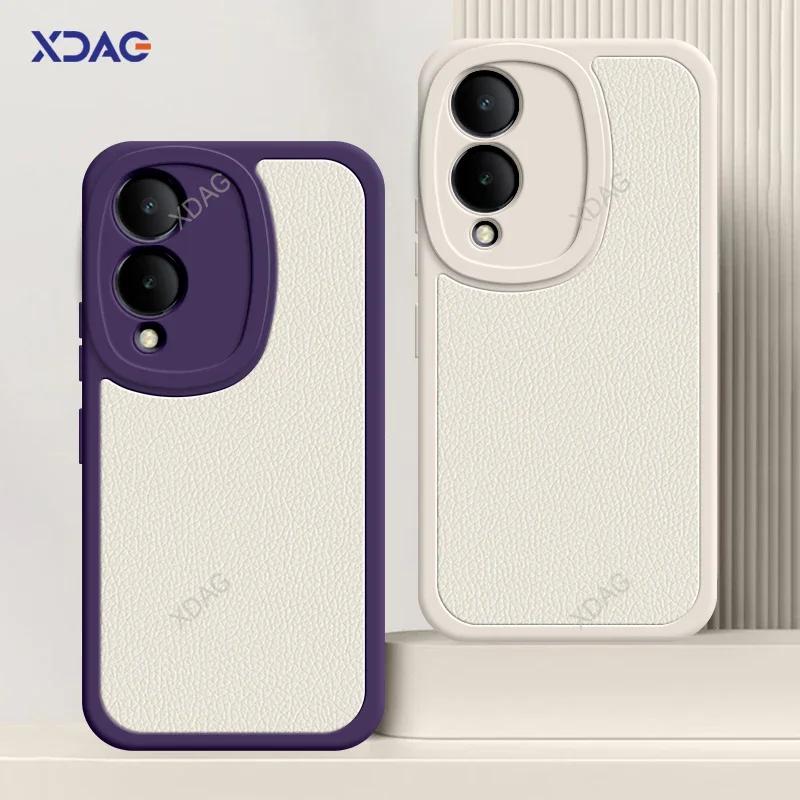 Litchi Pattern Phone Case Cover for VIVO Y17S Y17 Y16 Y15A Y15S Y15 Y12 Y12S 2021 Y11 2023 2019 Y11S Y10 T1 Lambskin Leather Bag