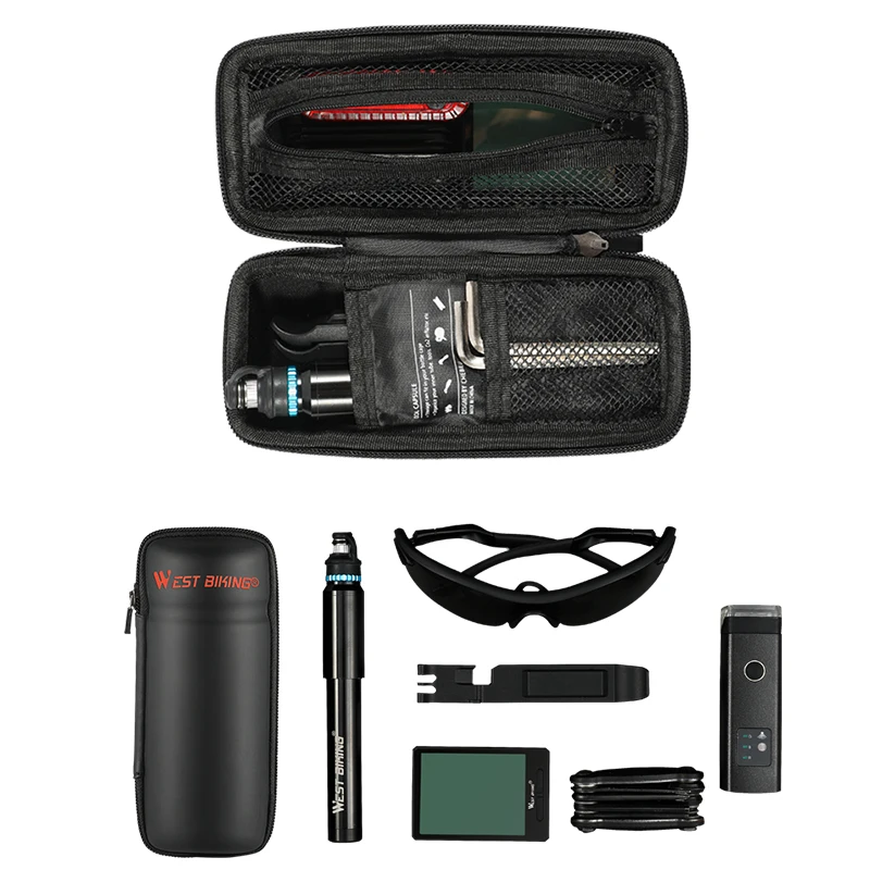 K Di Attrezzi Per Riparazione Bici Set Di Riparazione Biciclette Con Mini Pompa K Di Attrezzi Multifunzione 14 In 1 Custodia Per Bottiglia Per Attrezzi Bici Da 750 Ml - Foto 3