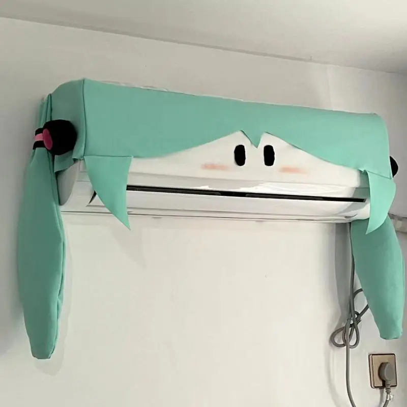 Hatsune Miku Air Conditioning Cover Super Cute Green Self Painted Powder Blusher Air Conditioning Cover Anime Peripheral Gifts