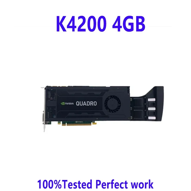 Видеокарта NVIDIA Quadro K4200 4 Гб, GPU видеоплата GDDR3 с портом 2xDP + DVI, рабочая станция 00FC811 P700 P500 P900 1