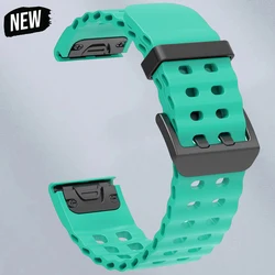 Premium Silicone QuickFit Strap - Universal 26mm & 22mm Band - 26mm (LGr)