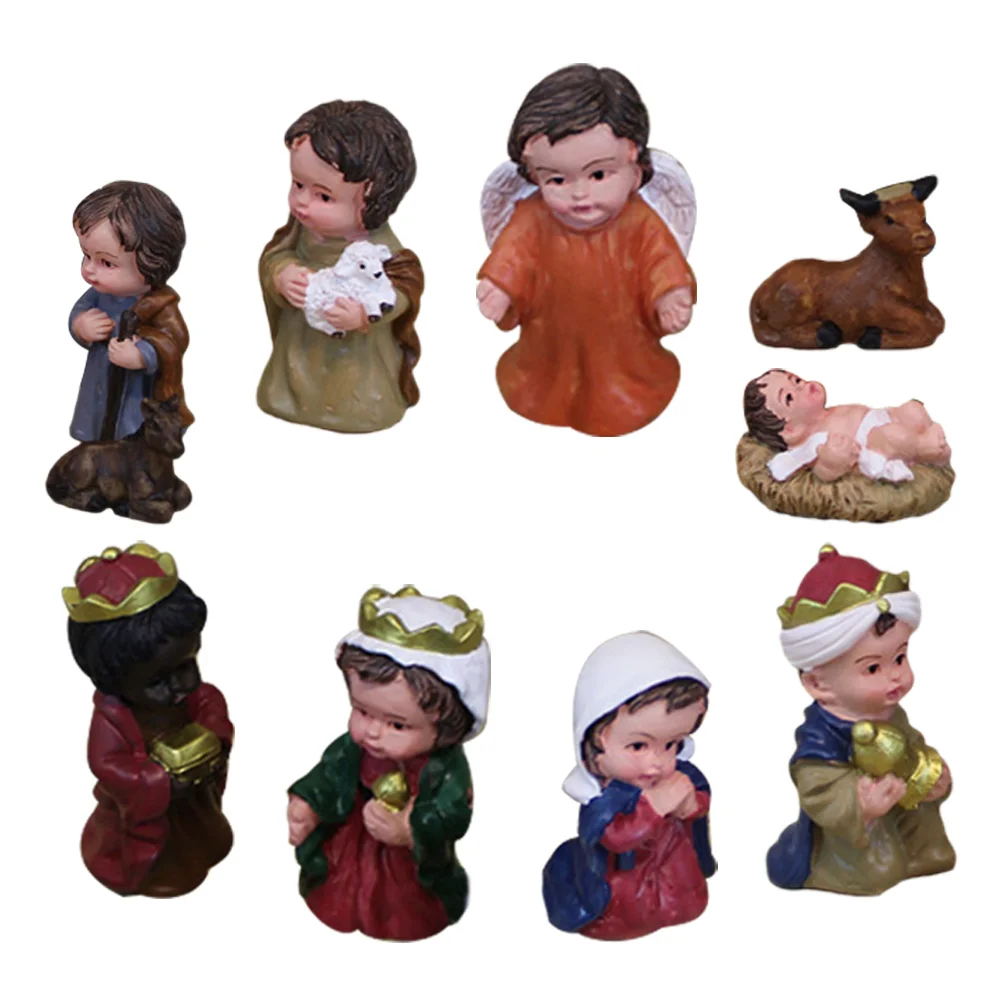 

of Resin Birth of Jesus Statues Desktop Small Jesus Figurines Decorative Nativity Figurines Decors
