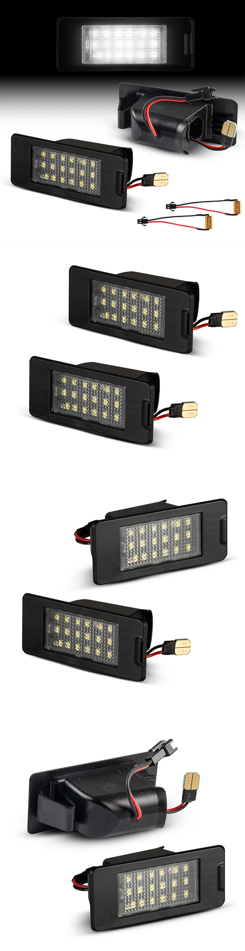 2Pcs LED Number License Plate Light Lamps For Chevrolet Suburban Tahoe Malibu Eq