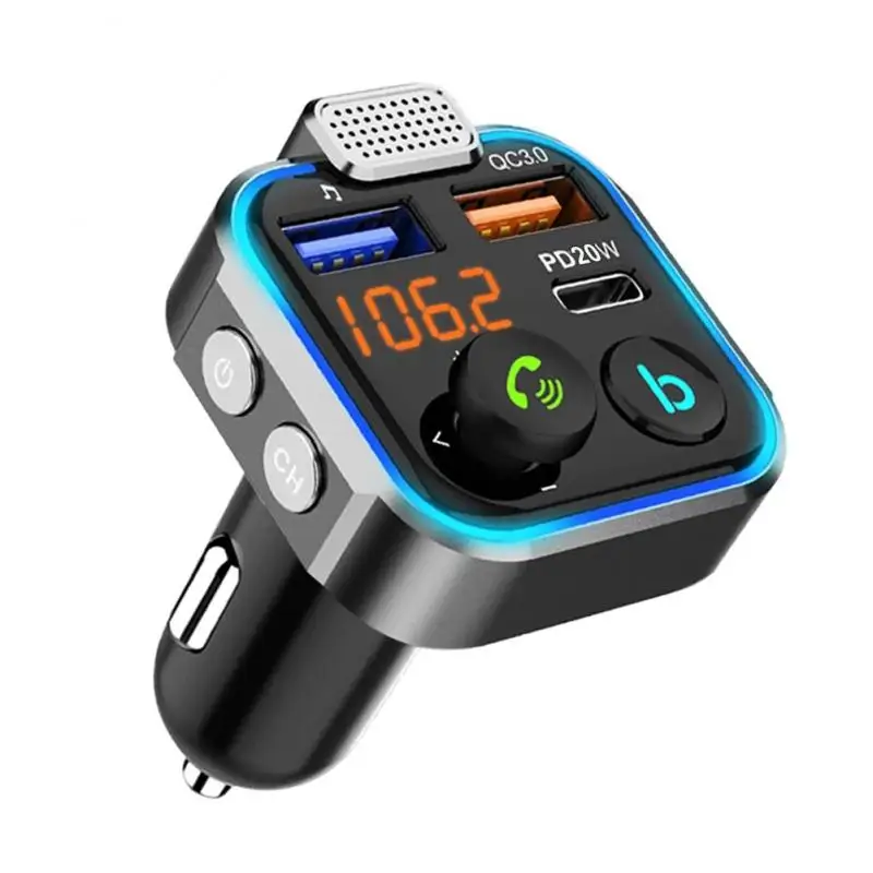 

FM-трансмиттер автомобильный с поддержкой Bluetooth 5,0 и USB-портом