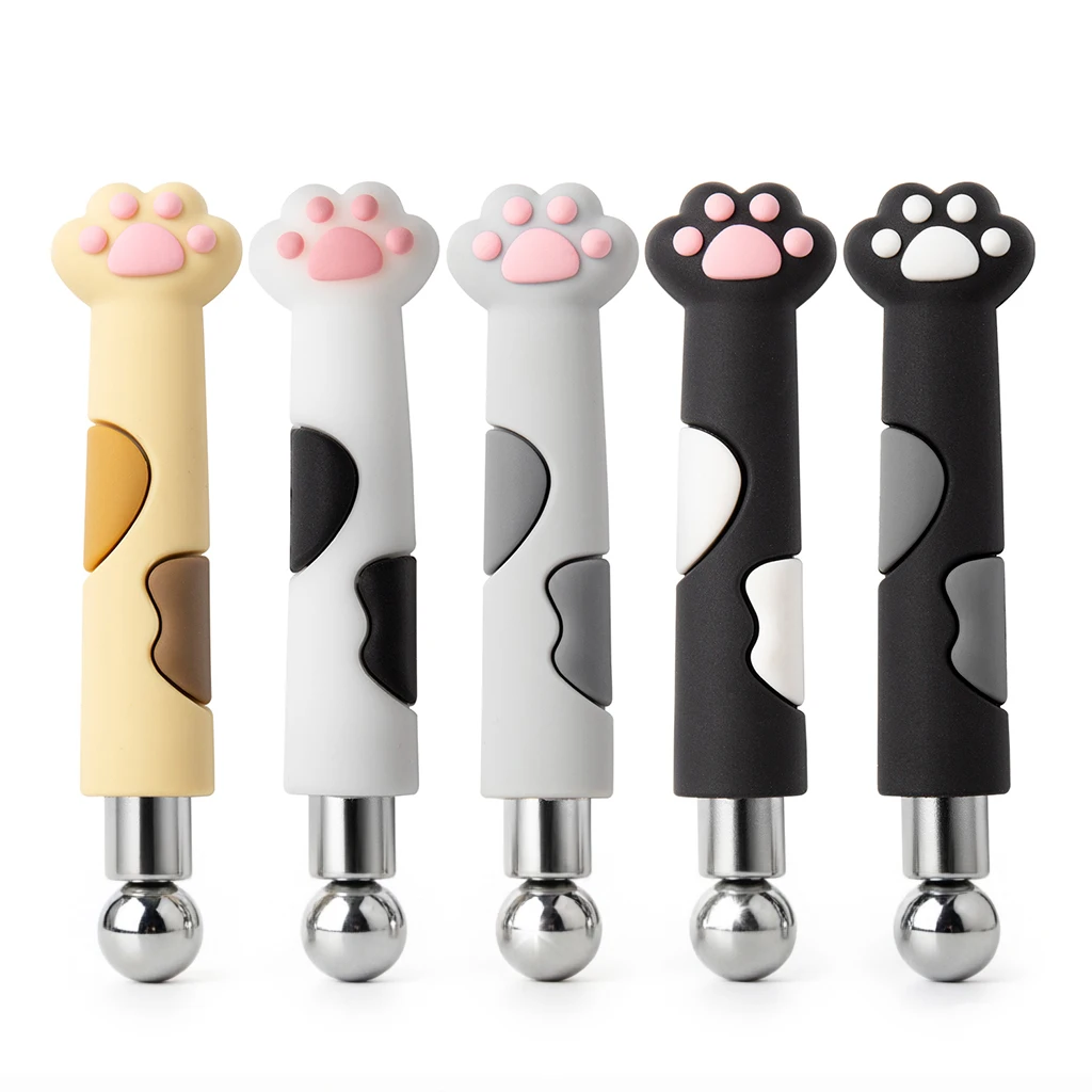 Ergonomic Cat Paw Nail Magnet with Silicone Handle and Shatterproof Glass
