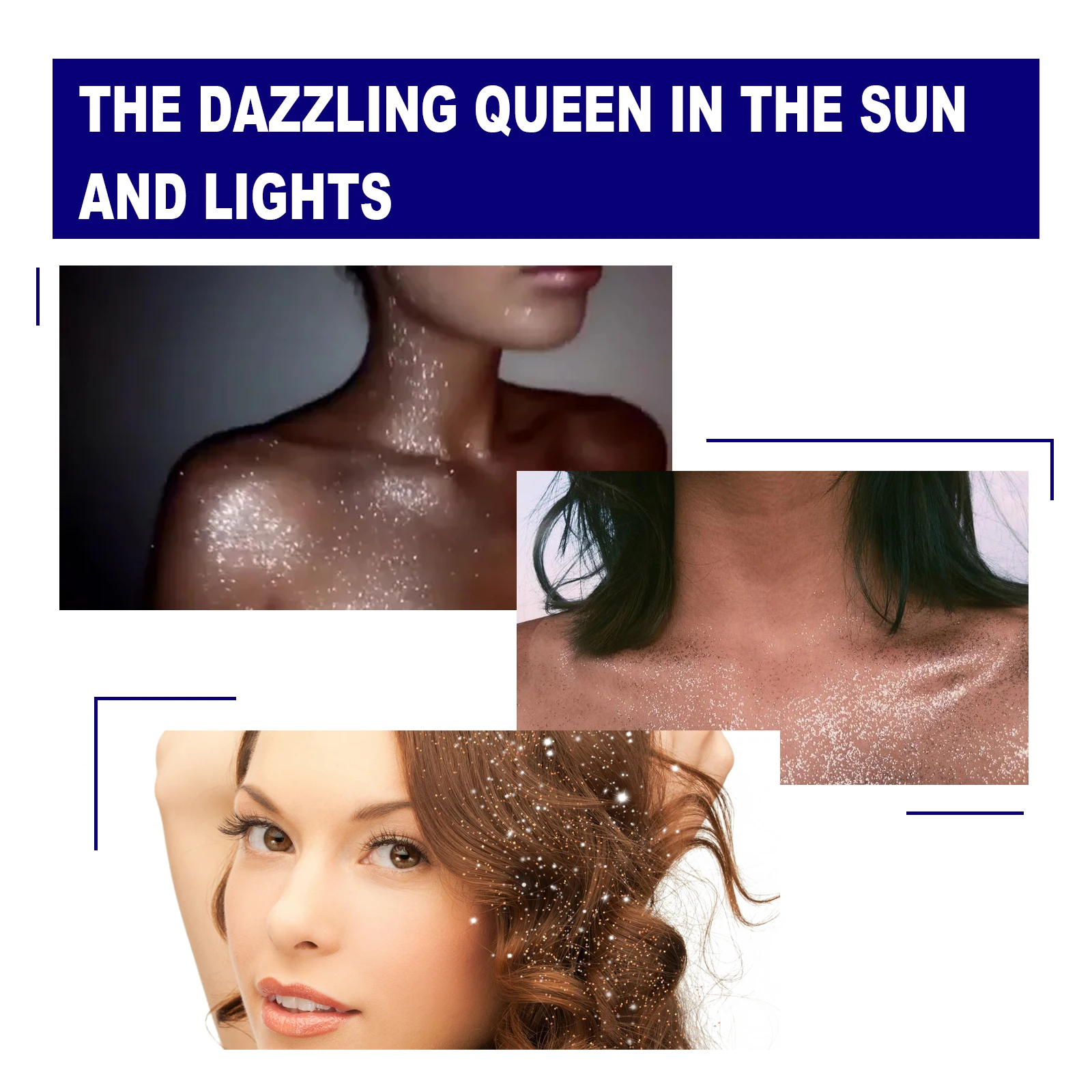 Jaysuing Shiny Glitter Spray Body Hair Clothes Highlighter Powder Waterproof Long Lasting Holographic Powder Makeup Product 3