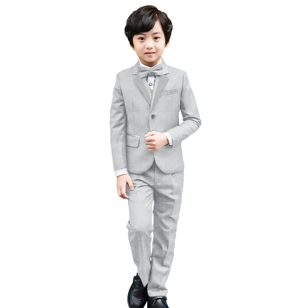 Baby Boys Toddler Wedding Formal Party Vest Set Dark  Gray Grey Suits S-14 
