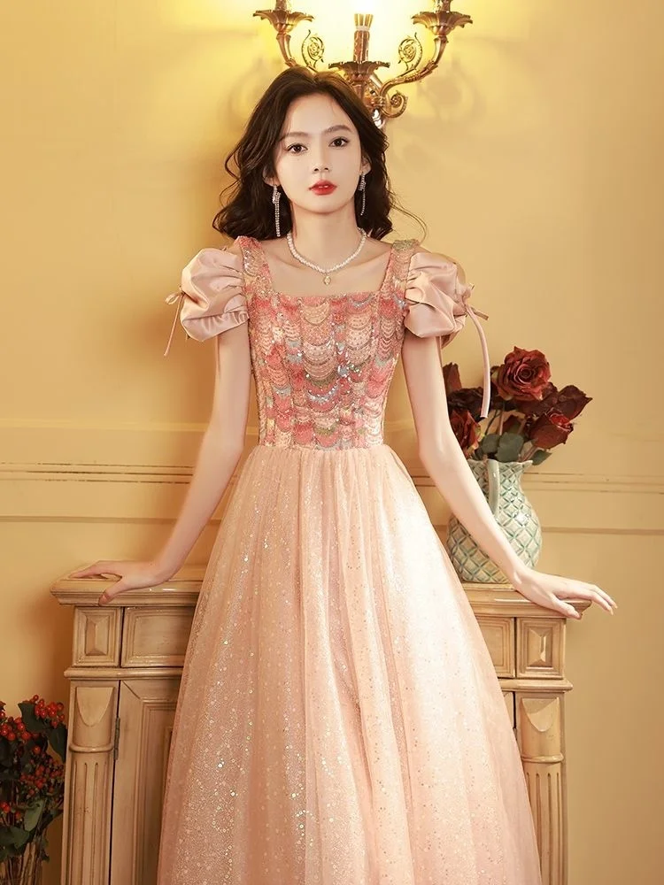 女性のためのピンクのイブニングドレス,ロングドレス 女性のためのピンクのイブニングドレス,ロングドレス