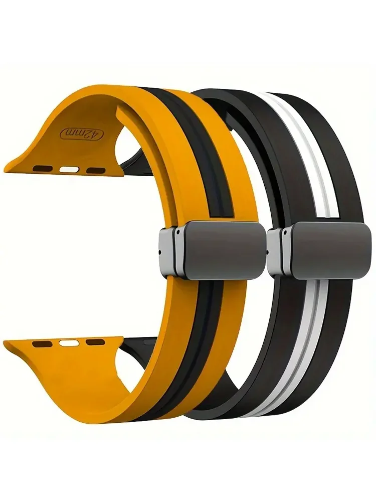 애플 워치 밴드용 실리콘 스트랩, 액세서리 팔찌, iWatch correa 시리즈 9, 8, 7, 6, 5, SE 울트라 2, 45mm, 49mm, 44mm, 40mm, 41mm, 42mm