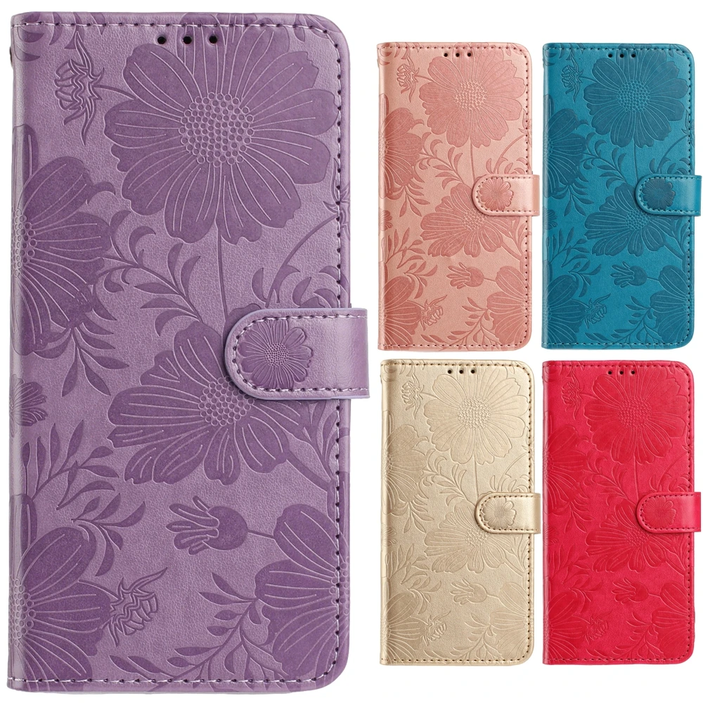 Sunflower Leather Wallet Flip Phone Case Cover