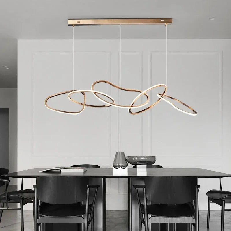 

Nordic minimalist light luxury chandelier creative living room restaurant kitchen bar minimalist personality art chandelier
